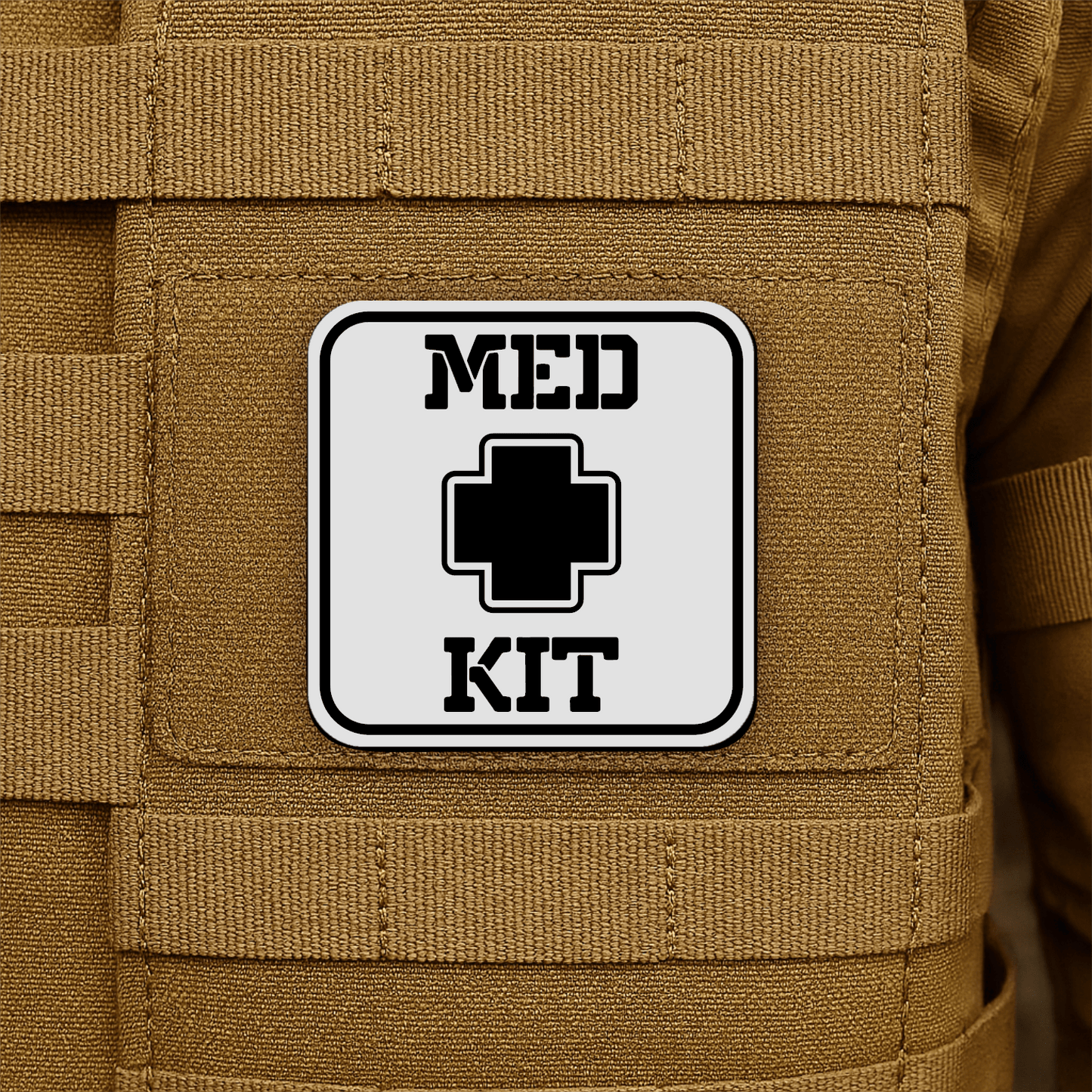 MED KIT IFAK Pouch Identification Patch 2"x2" Hook & Loop | Made in USA - LoneStar Adhesive