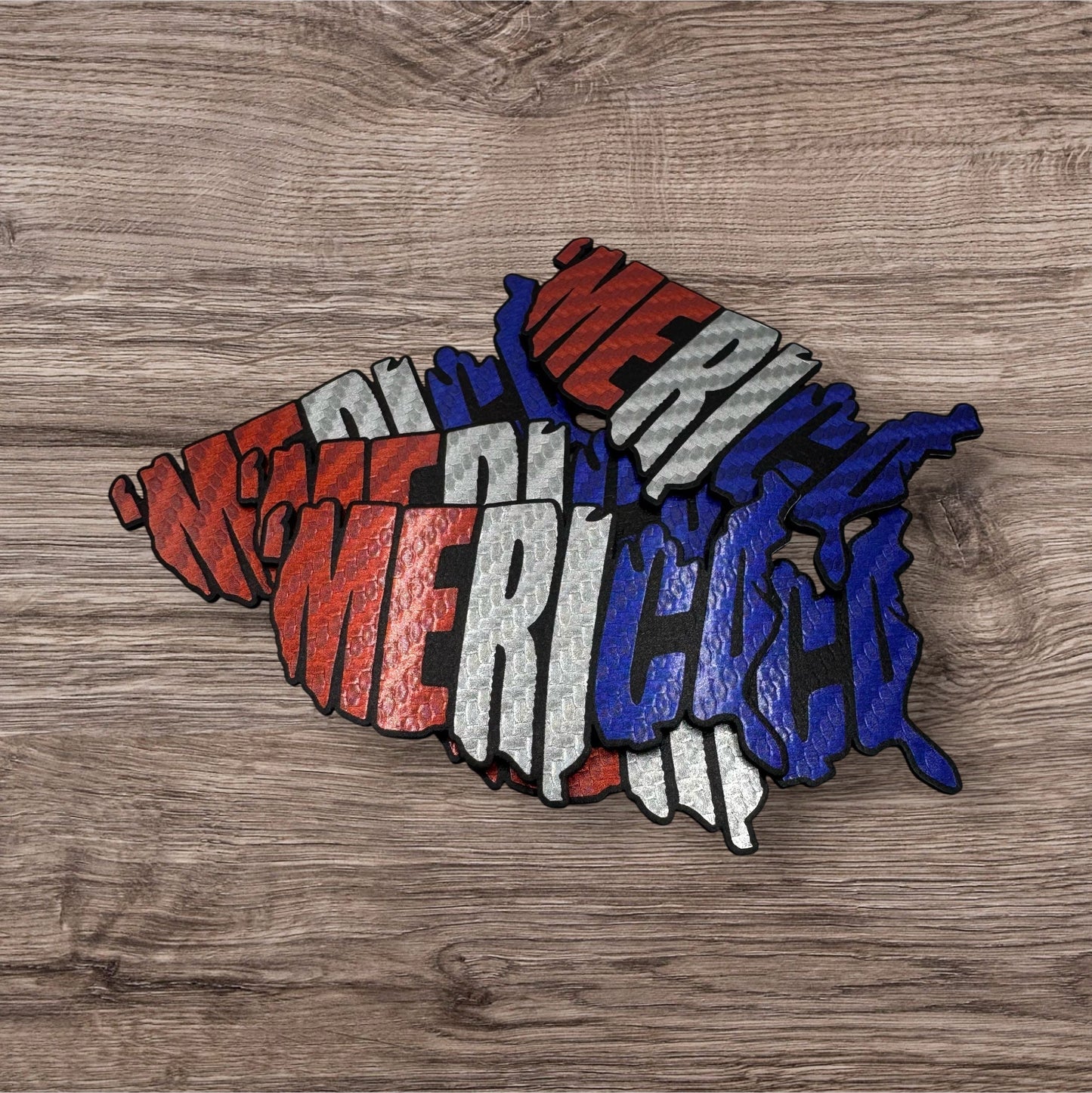 ‘Merica Map Patch – Red, White, and BOOM! - UV Printed Patch - LoneStar Adhesive