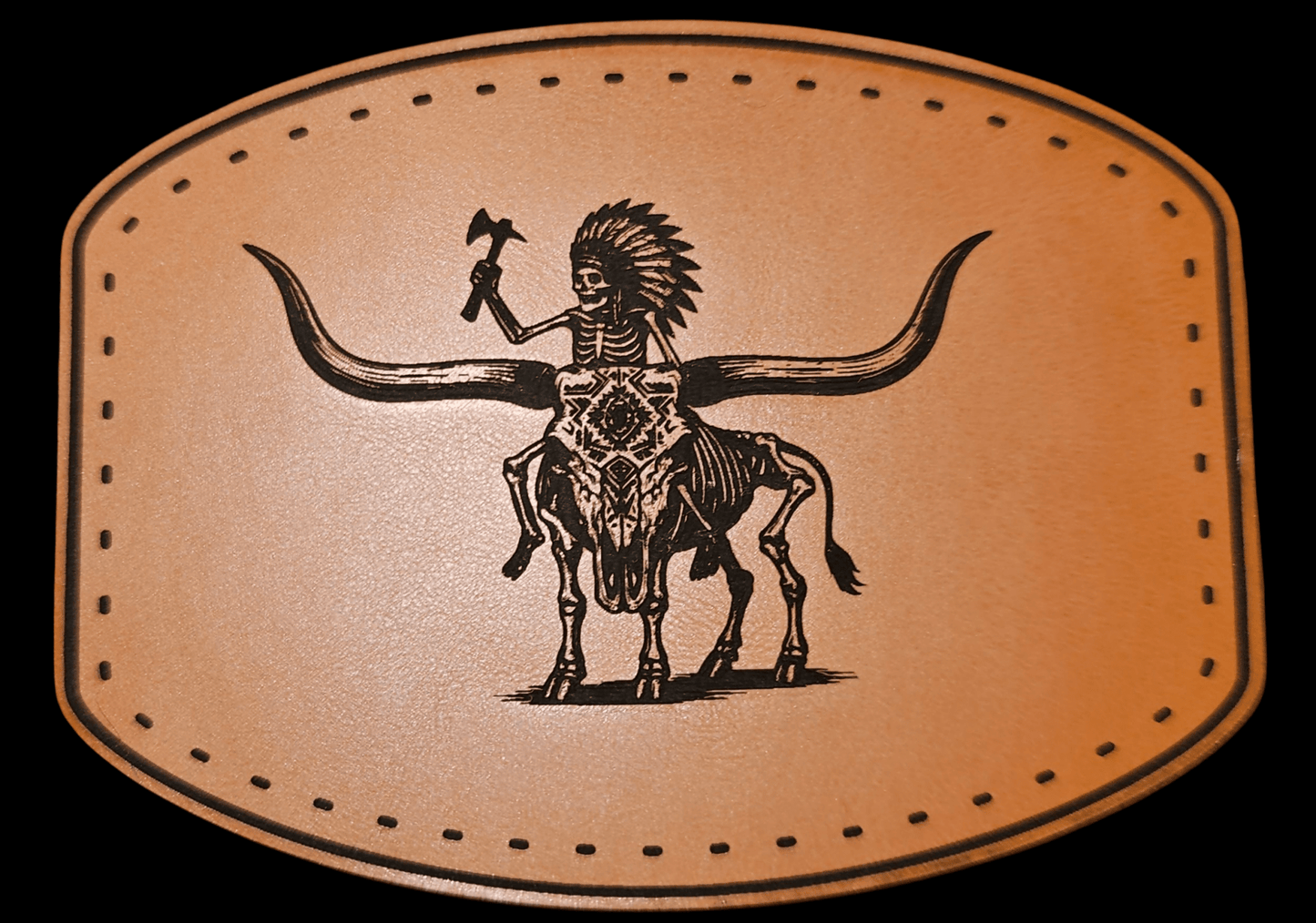 Native American Indian Bull Skeleton - Blank V3 - LoneStar Adhesive
