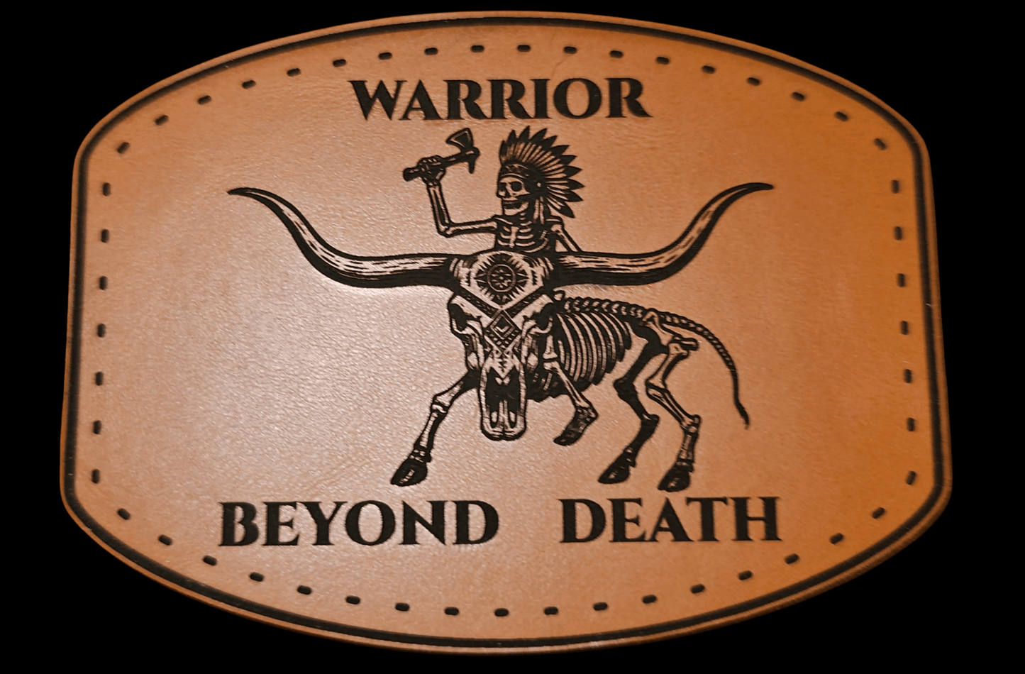 Native American Indian Bull Skeleton - Warrior Beyond Death - LoneStar Adhesive