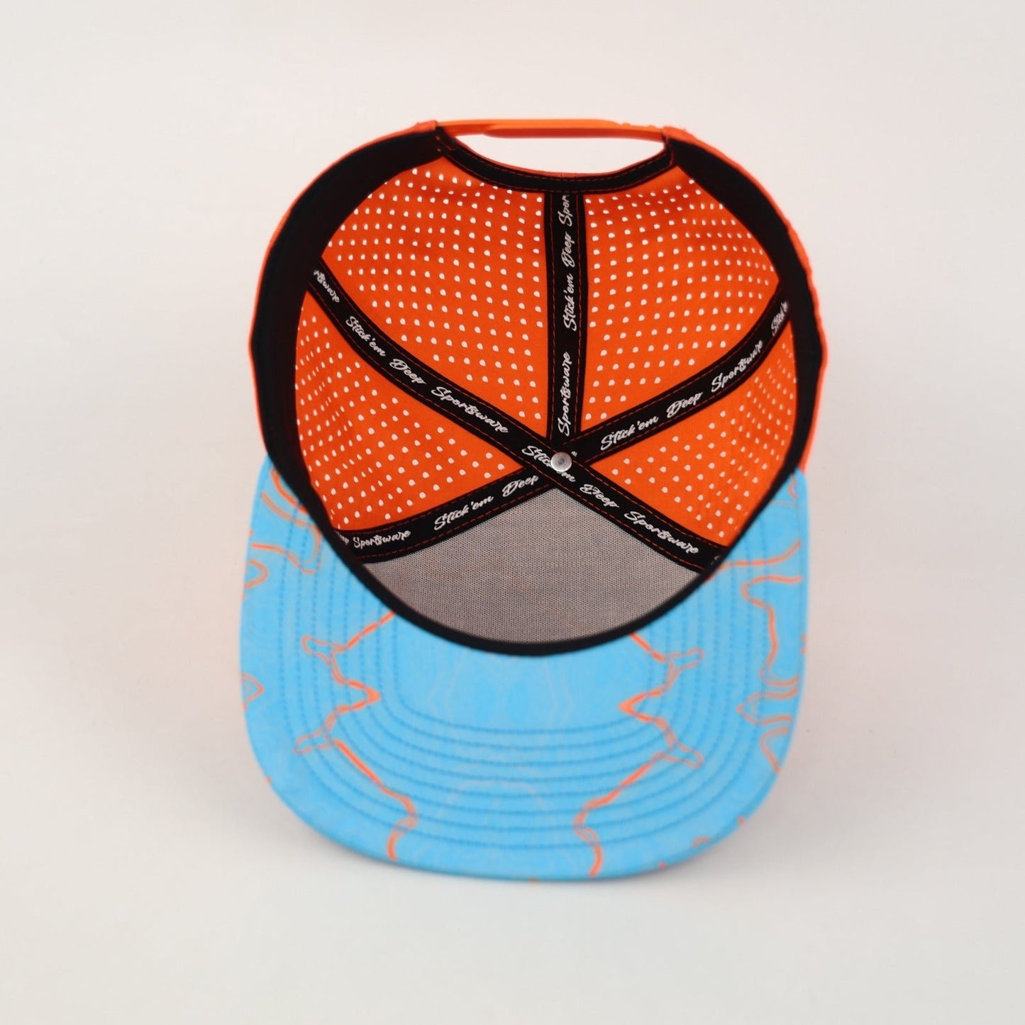 neon orange and blue topo - LoneStar Adhesive