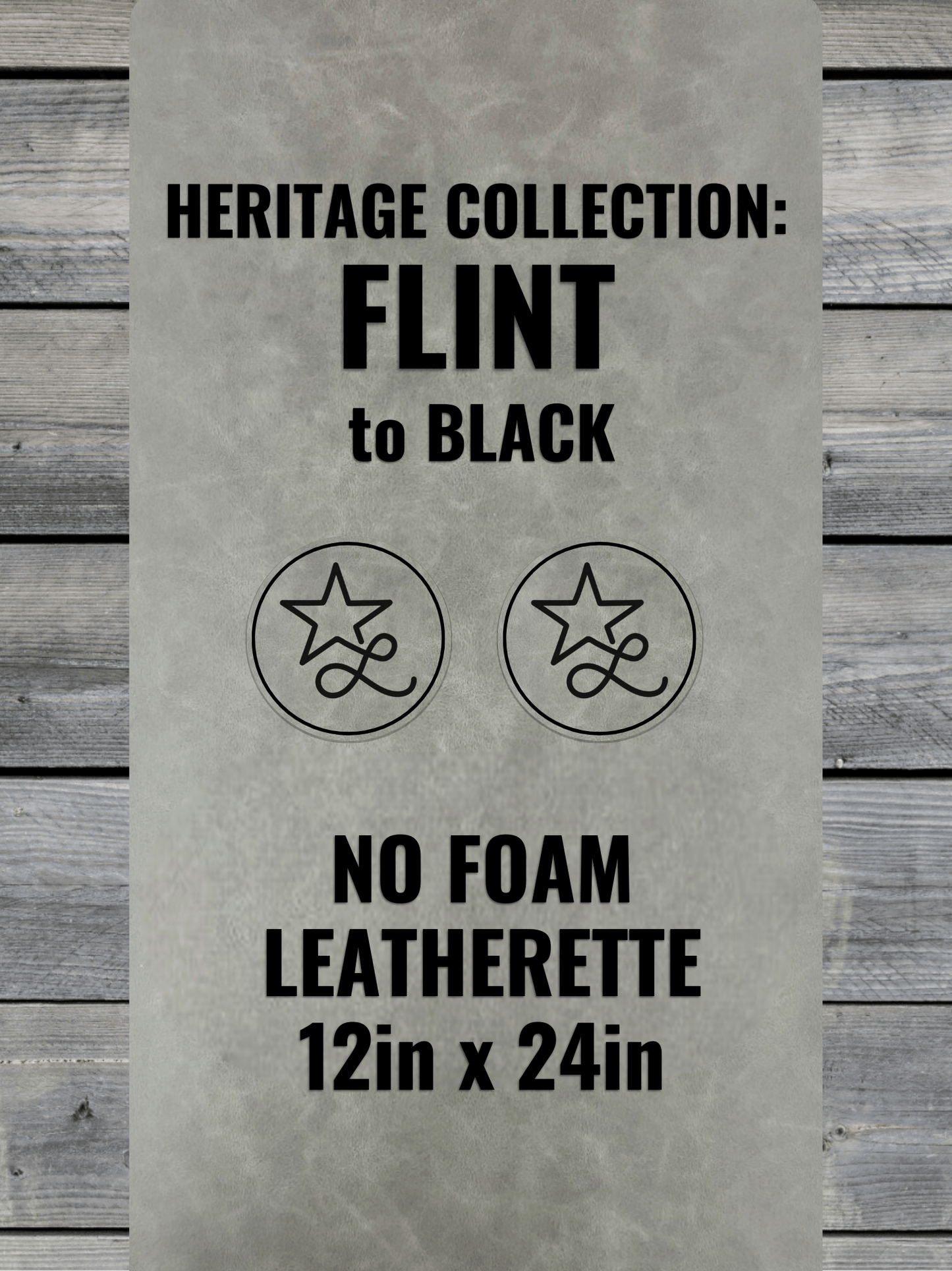 No-Foam faux leather panels by LoneStar Adhesive – 12x24in, 0.8mm thick laser-ready sheets, backed with Durra-Bull adhesive, ideal for engraving and machine-washable apparel like beanies