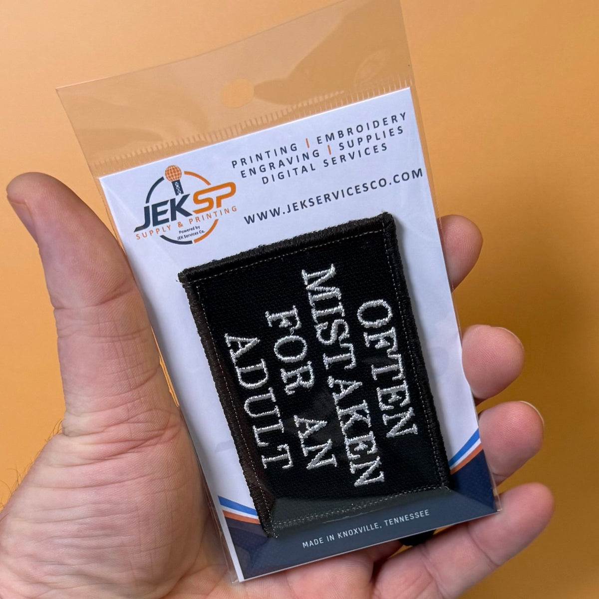 Often Mistaken For An Adult Funny Morale Patch, 2x3" | Made in USA | VELCRO® Brand Hook Backing - #LoneStar Adhesive#