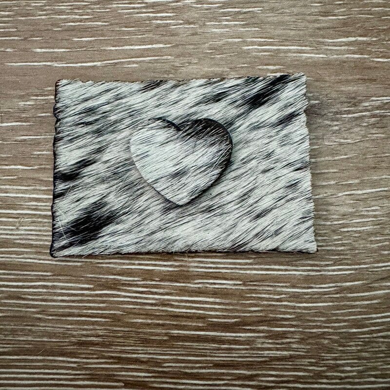 Cowhide Heart Iron-On Patch