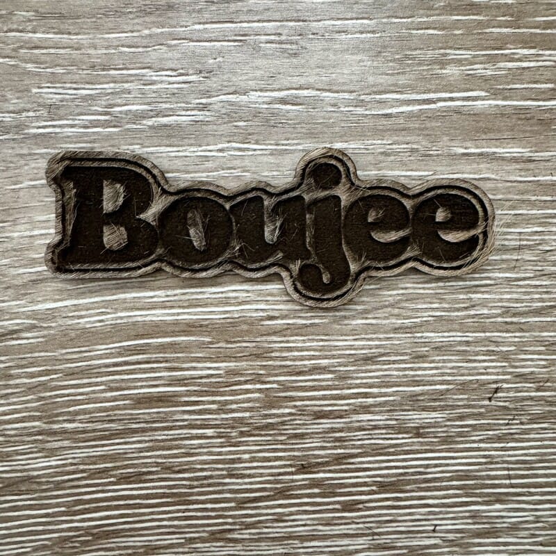 Boujee Genuine Cowhide Iron-On Patch