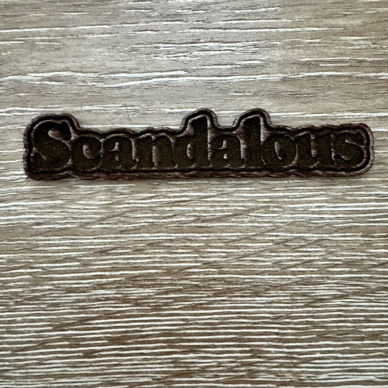 Scandalous Genuine Cowhide Iron-On Patch