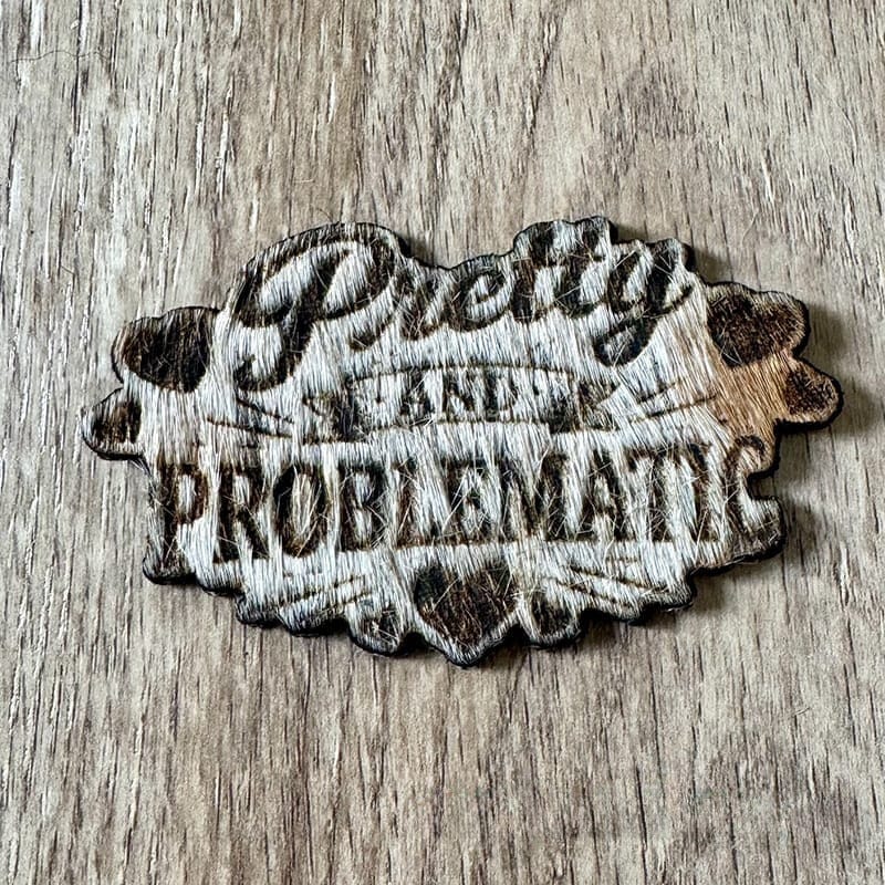 Pretty and Problematic Genuine Cowhide Iron-On Patch
