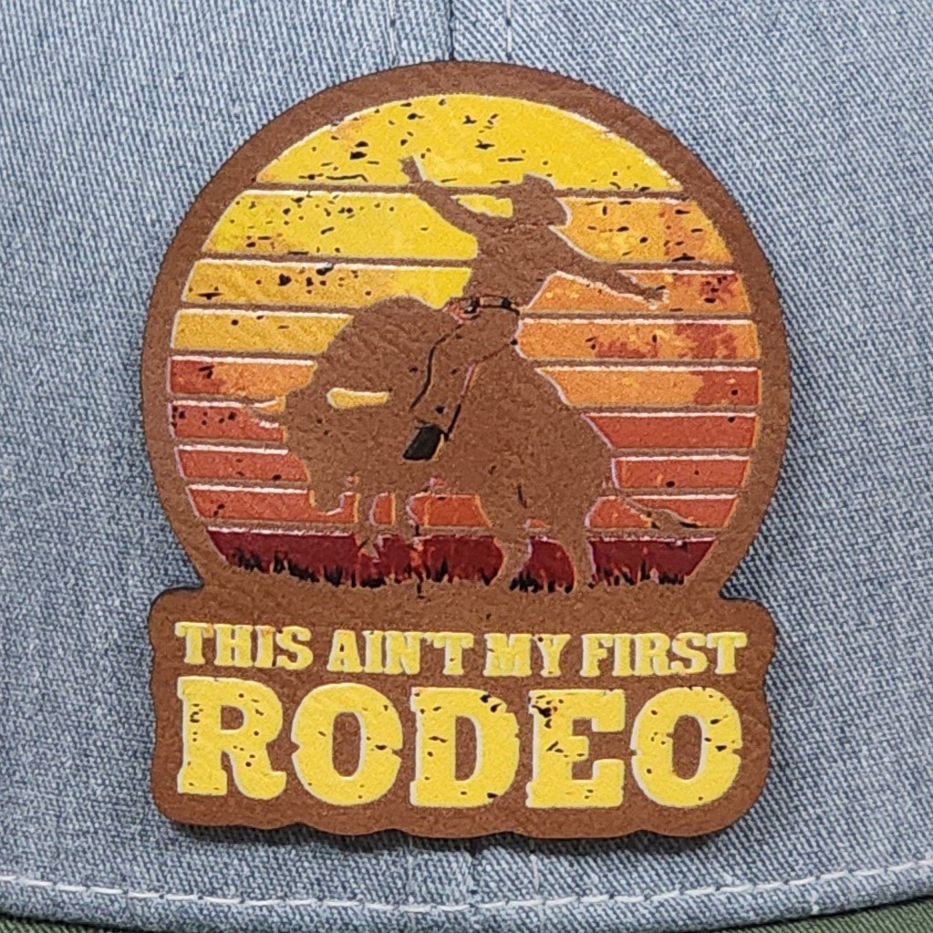 Rodeo Sunset UV Printed Leatherette Hat Patch - MR01 - LoneStar Adhesive