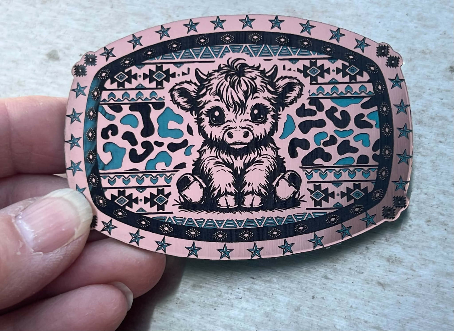 Southwest Highland Cow Patch - LoneStar Adhesive