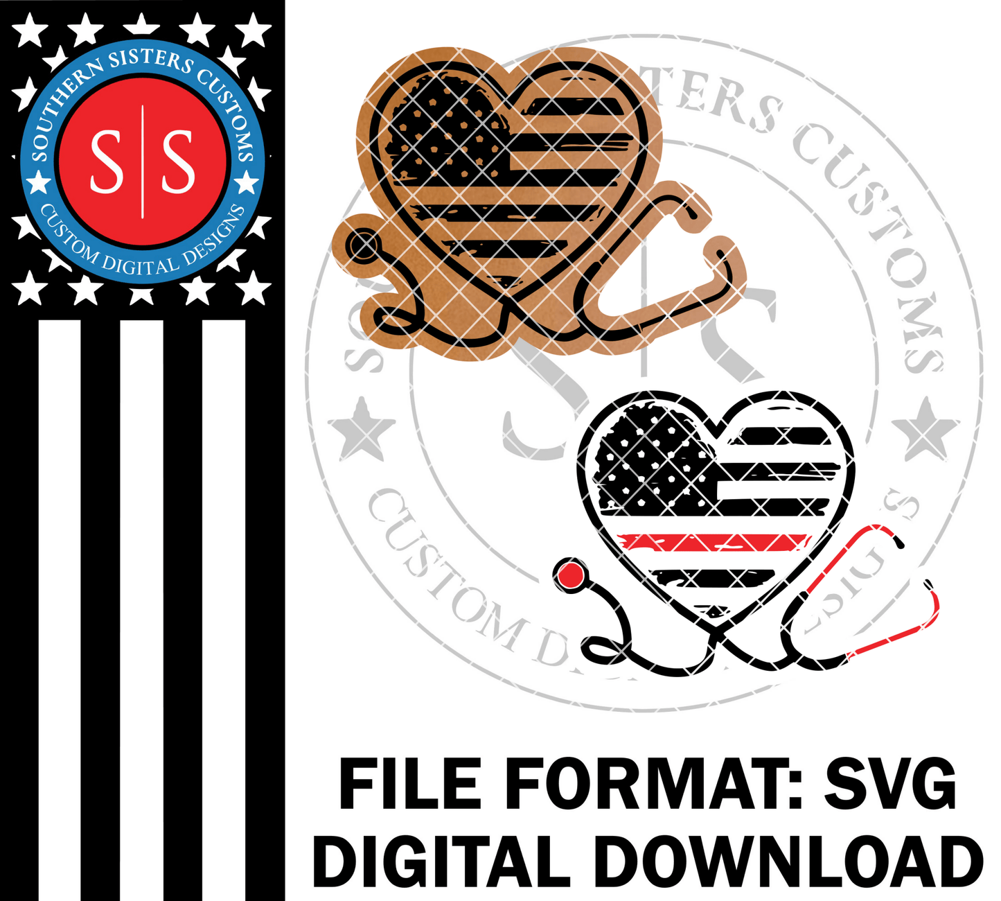 Stethoscope thin line - #LoneStar Adhesive#