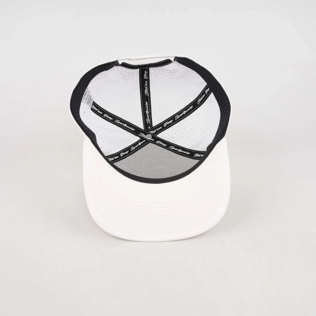 Dark Brown Solid Flat Bill Snapback – Off-White Back