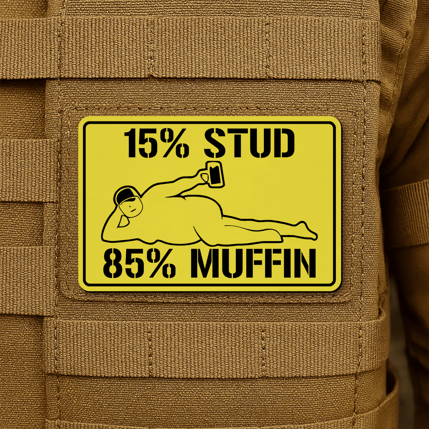 Stud Muffin Morale Patch 2"x3" Hook & Loop | Made in USA - LoneStar Adhesive