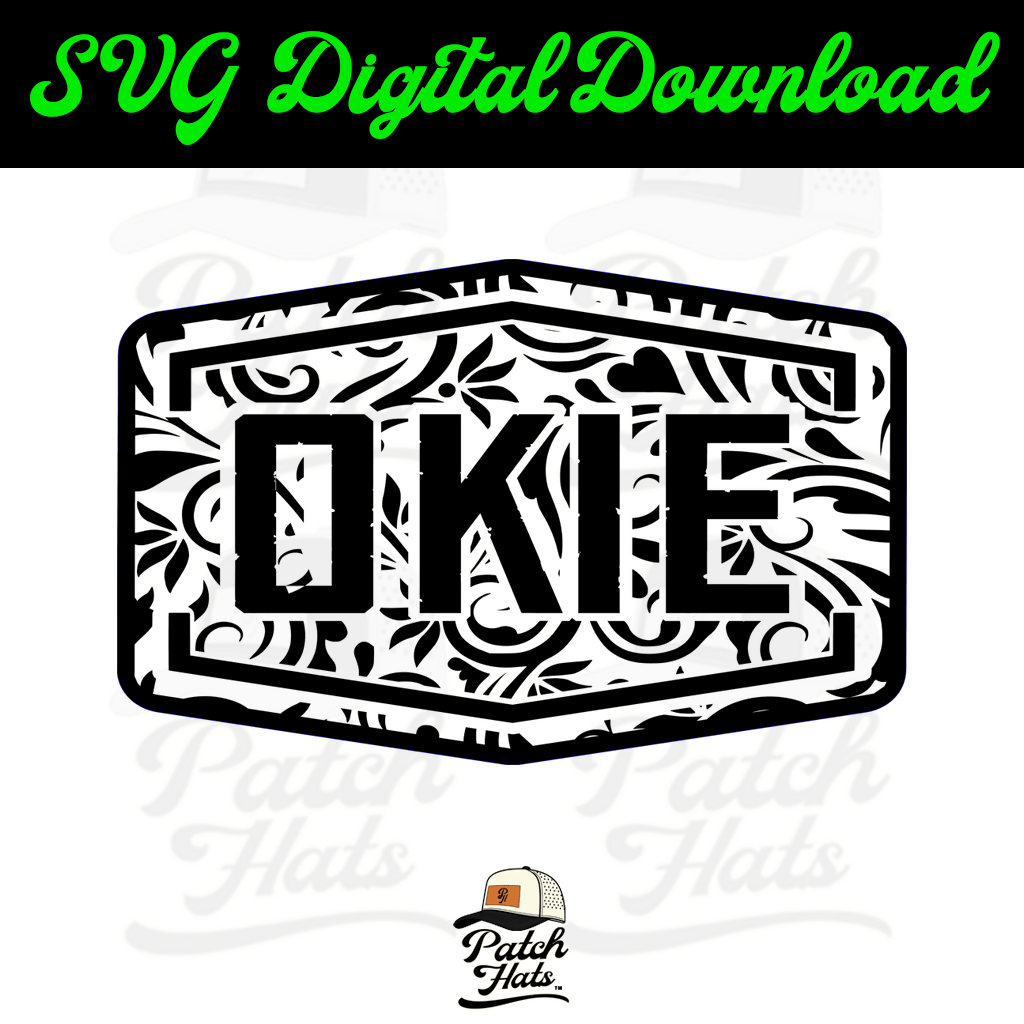 Tooled OKIE Hat Patch File - LoneStar Adhesive
