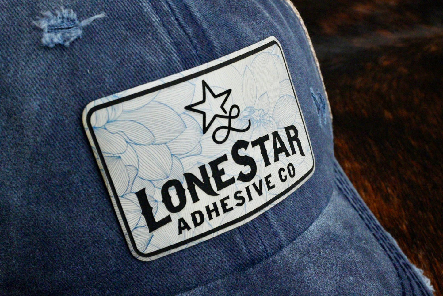 UV Printed Premium Leatherette® Sheets (12x24) - Blue Dahlia - LoneStar Adhesive