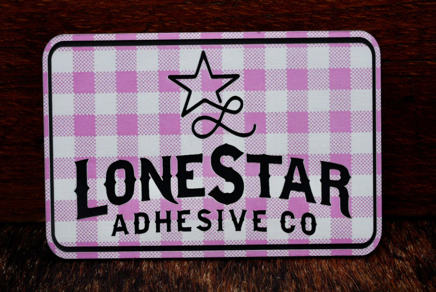 UV Printed Premium Leatherette® Sheets (12x24) - Pink Plaid - LoneStar Adhesive