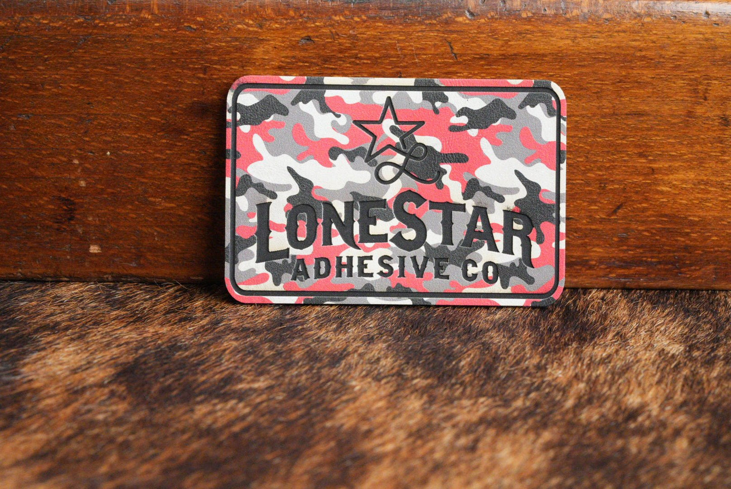 UV Printed Premium Leatherette® Sheets (12x24) - Red Camo - LoneStar Adhesive