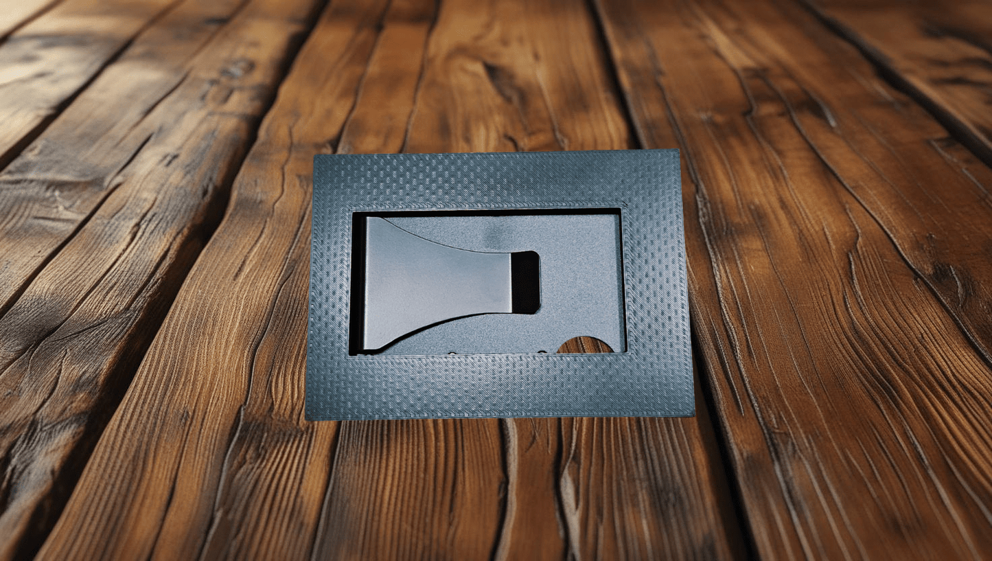 Wallet jig for laser engraving - LoneStar Adhesive