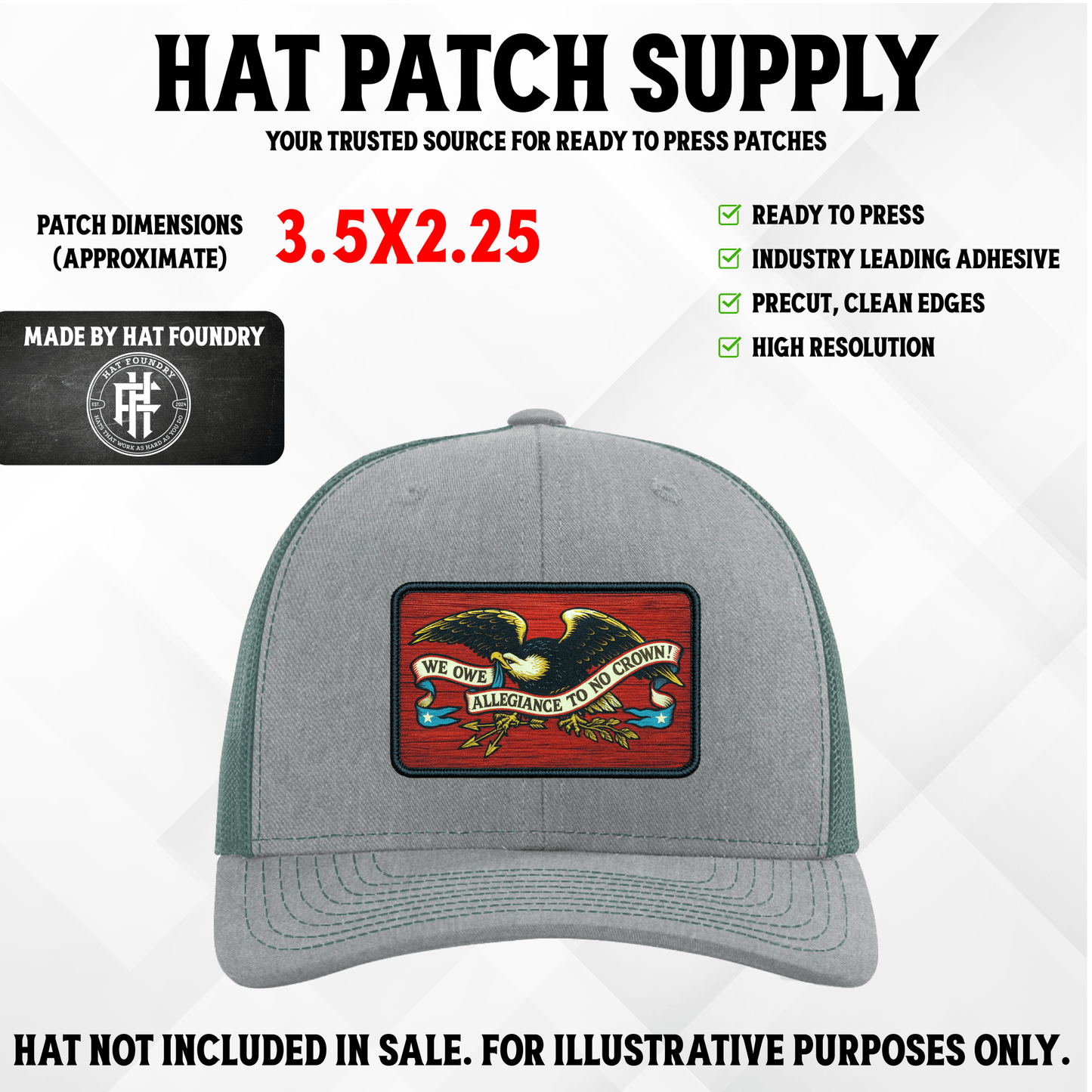 We Owe Allegiance To No Crown - Raised Texture - LoneStar Adhesive