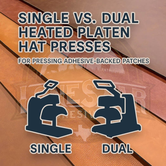 🔥 Single vs. Dual Heated Platen Hat Presses: Which is Better for Adhesive-Backed Patches? - Lone Star Adhesive