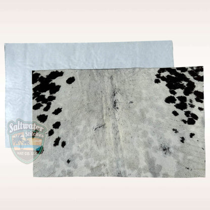 Dark Brown & White Cowhide Panel