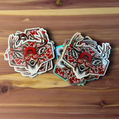 Deer Camo Pink - Valentine's Day | UV Printed Leather Hat Patch