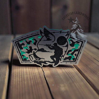 Hog Patrol Hunter Stainless Acrylic Patch