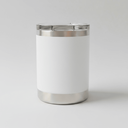 10oz Lowball Tumbler - White - LoneStar Adhesive