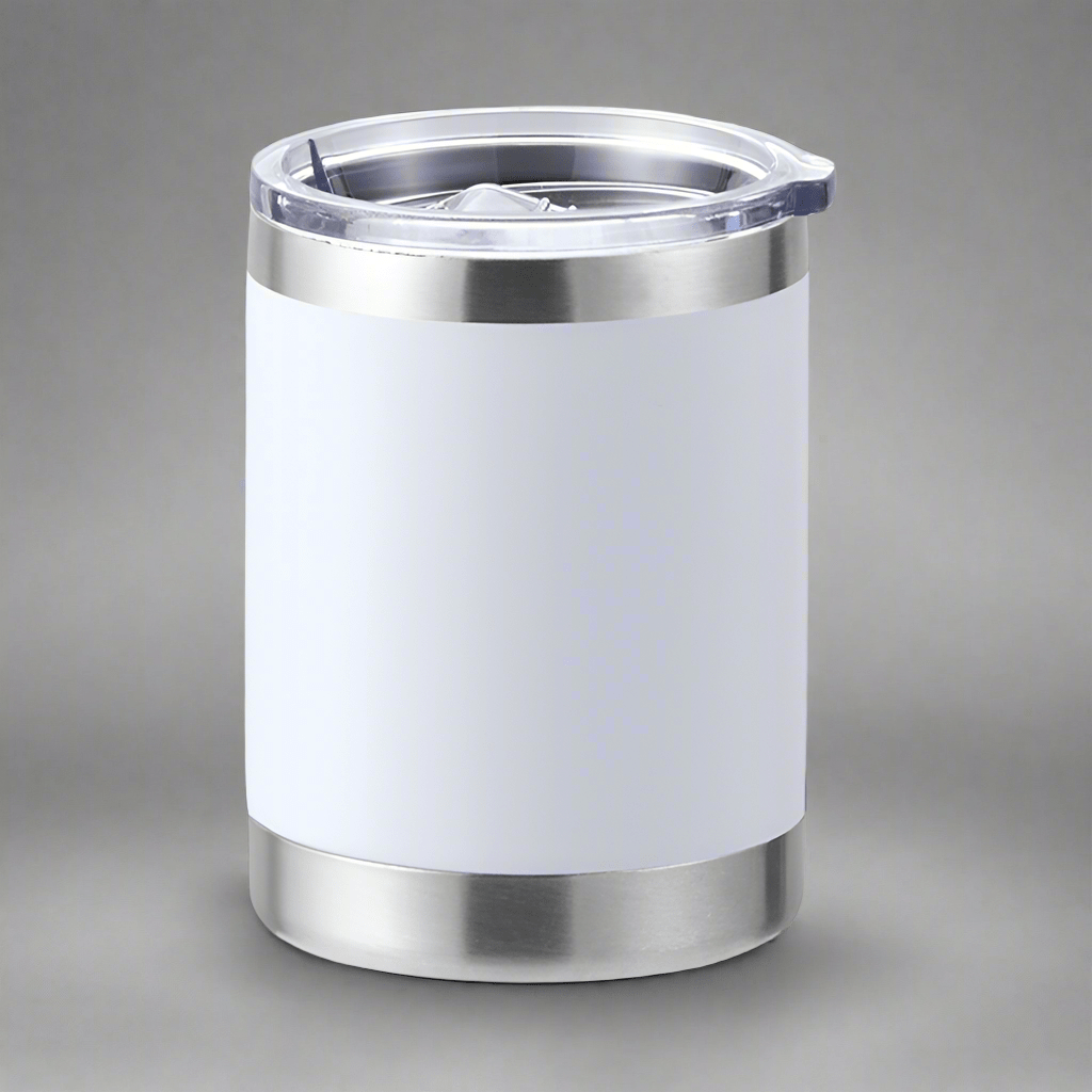 10oz Lowball Tumbler - White - LoneStar Adhesive