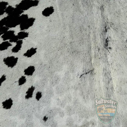 Dark Brown & White Cowhide Panel