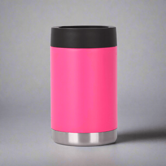 12oz Can Cooler - Hot Pink - LoneStar Adhesive