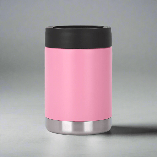 12oz Can Cooler - Pink - LoneStar Adhesive