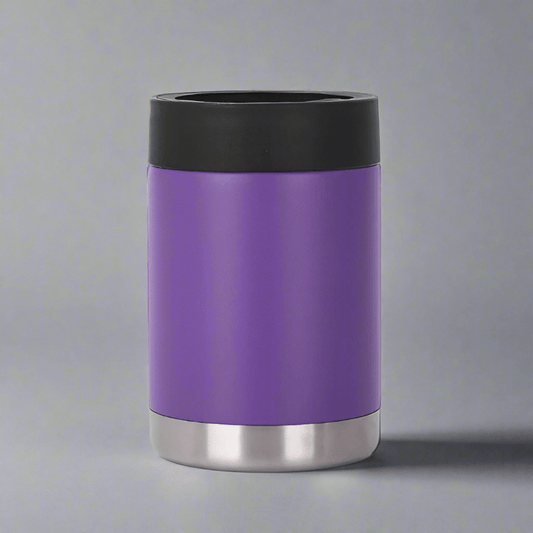 12oz Can Cooler - Purple - LoneStar Adhesive