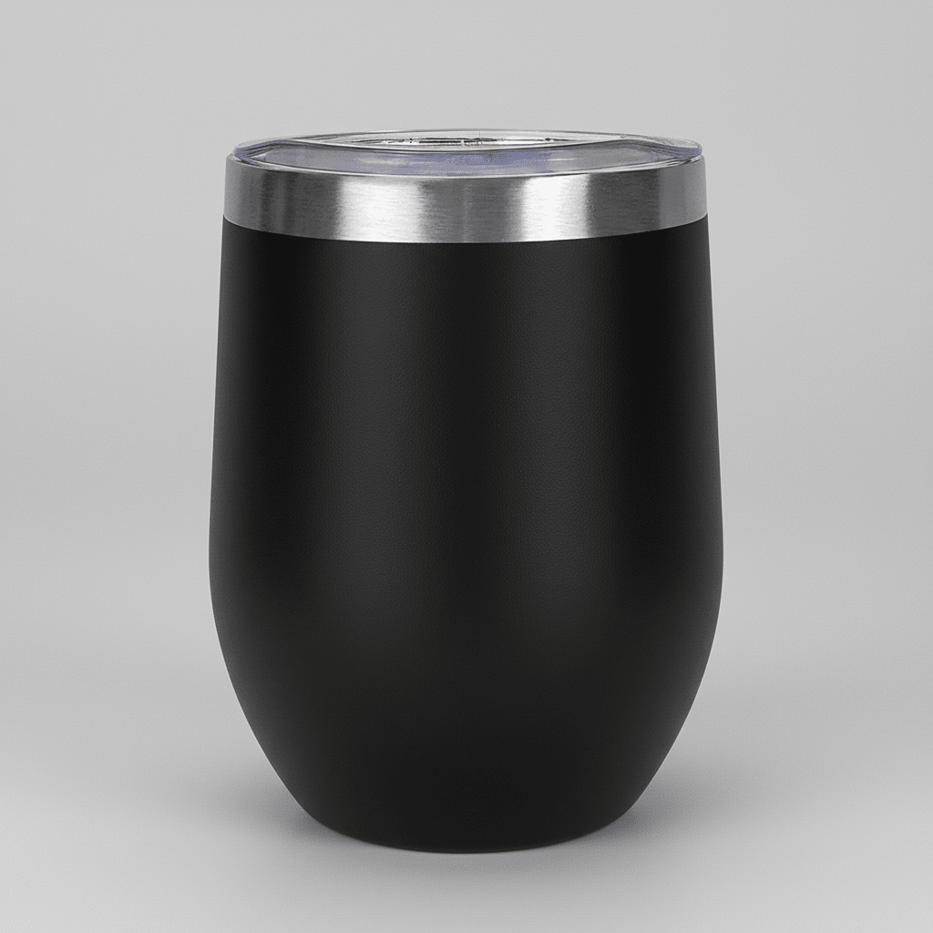 12oz Wine Tumbler - Black - LoneStar Adhesive