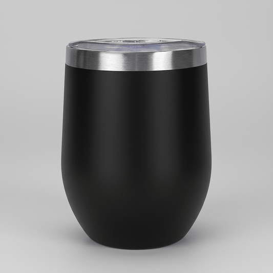 12oz Wine Tumbler - Black - LoneStar Adhesive
