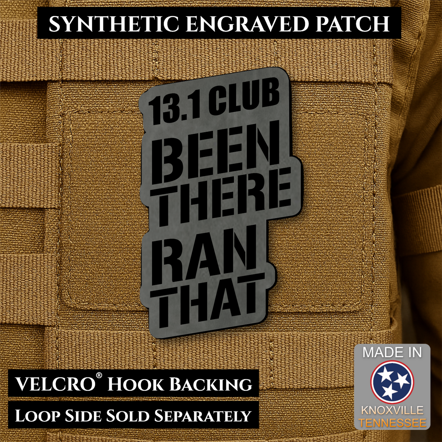 13.1 Club, Been There Ran That, Half-Marathon Funny VELCRO® Morale Patch | Made in USA | Multiple Color Options