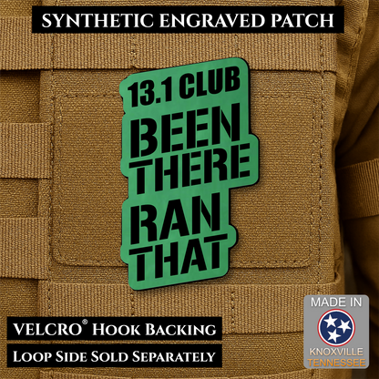 13.1 Club, Been There Ran That, Half-Marathon Funny VELCRO® Morale Patch | Made in USA | Multiple Color Options