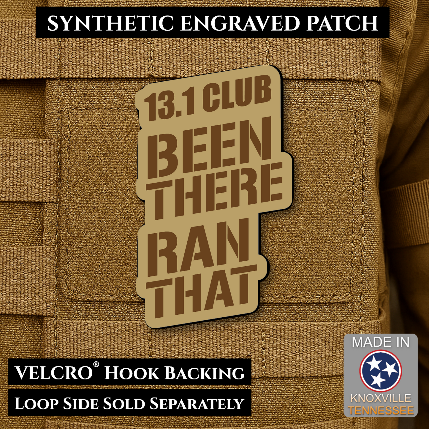 13.1 Club, Been There Ran That, Half-Marathon Funny VELCRO® Morale Patch | Made in USA | Multiple Color Options