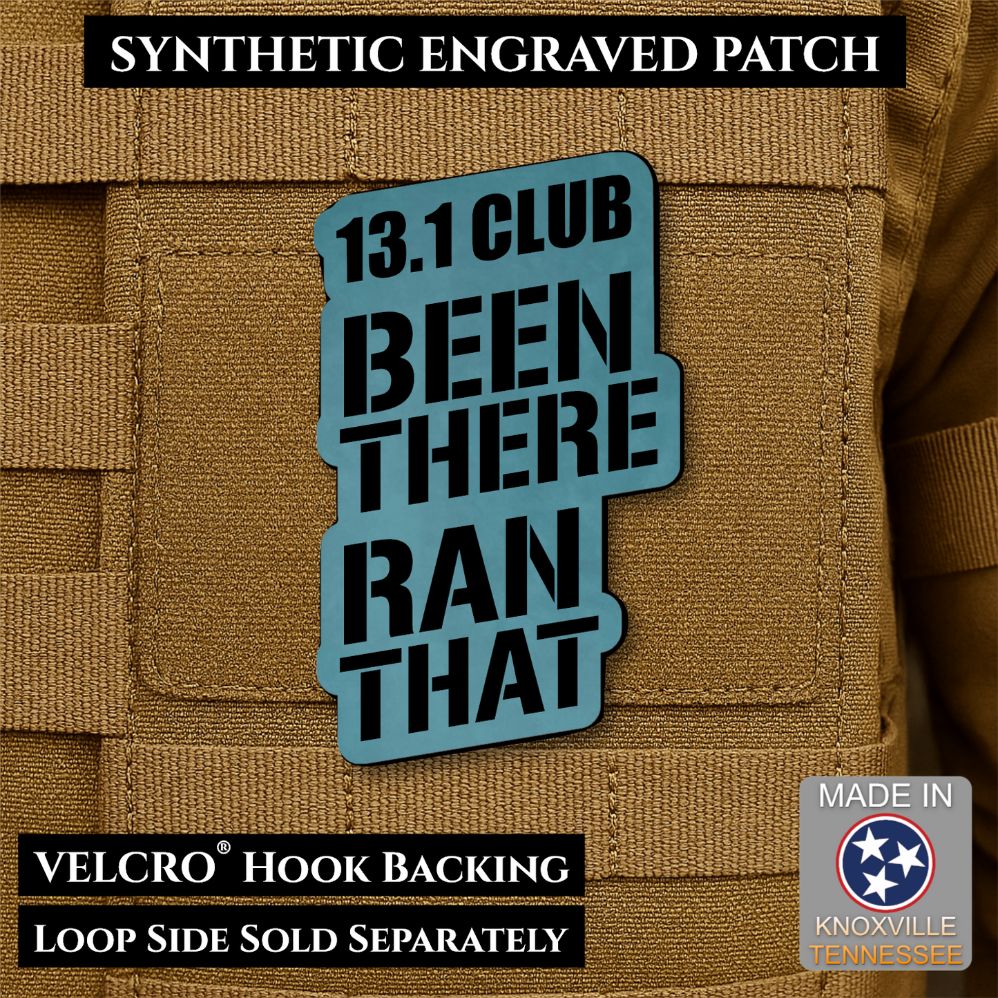 13.1 Club, Been There Ran That, Half-Marathon Funny VELCRO® Morale Patch | Made in USA | Multiple Color Options