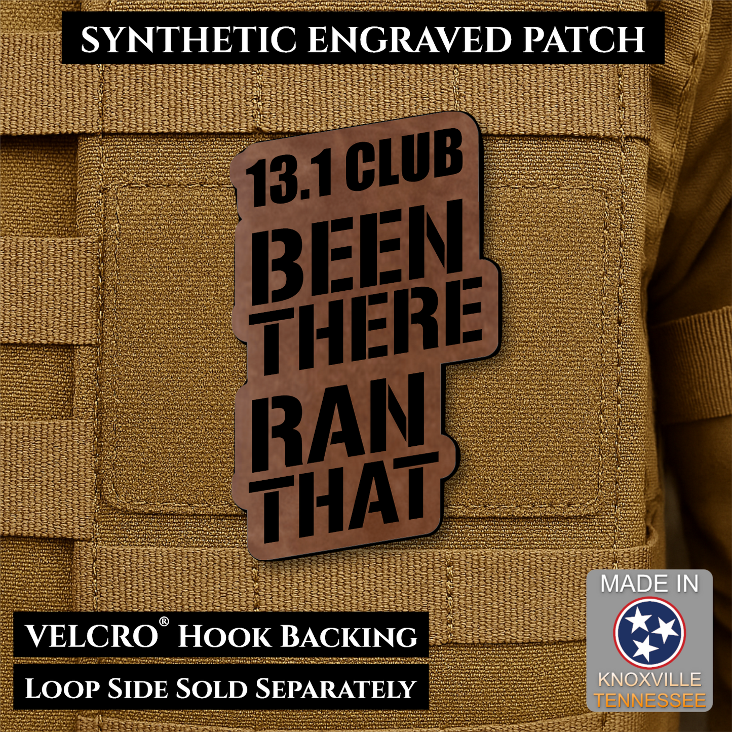 13.1 Club, Been There Ran That, Half-Marathon Funny VELCRO® Morale Patch | Made in USA | Multiple Color Options