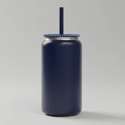16oz Mirror Black Plated Tumbler - Blue
