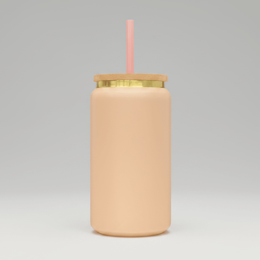 16oz Gold Plated Tumbler - Peach - LoneStar Adhesive