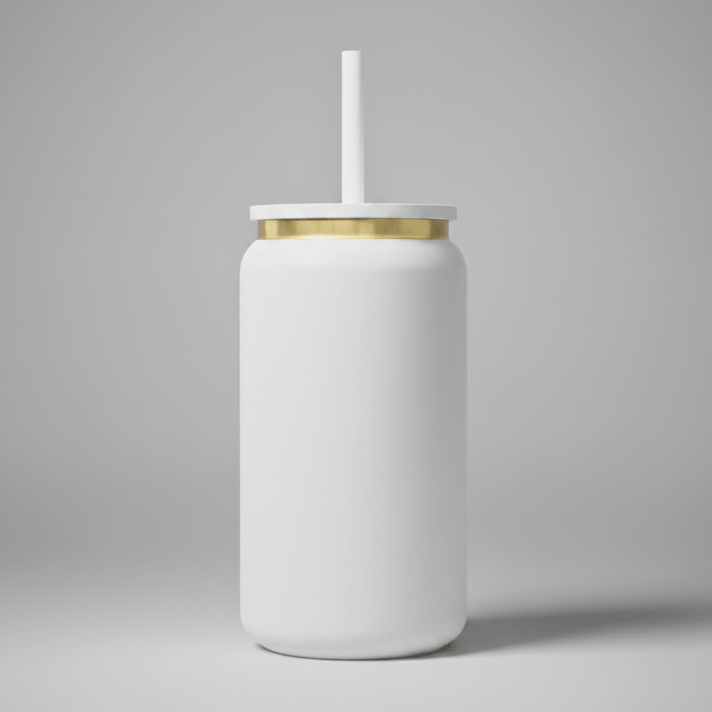 16oz Gold Plated Tumbler - White - LoneStar Adhesive
