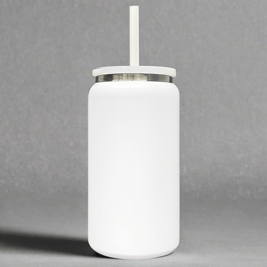 16oz Mirror Black Plated Tumbler - White - LoneStar Adhesive