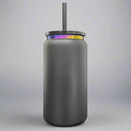 16oz Rainbow Plated Tumbler - Black - LoneStar Adhesive