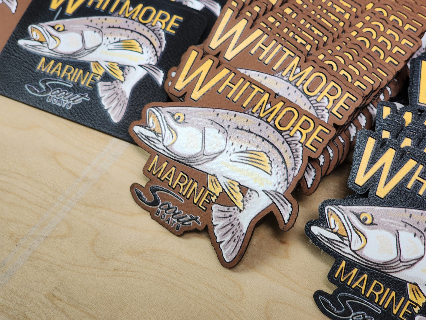 Custom UV Printed Leather or Acrylic Patches - Wholesale Packages - MR01