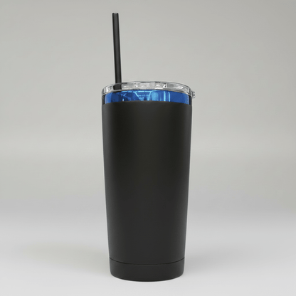 20oz Blue Plated Tumbler - Black - LoneStar Adhesive