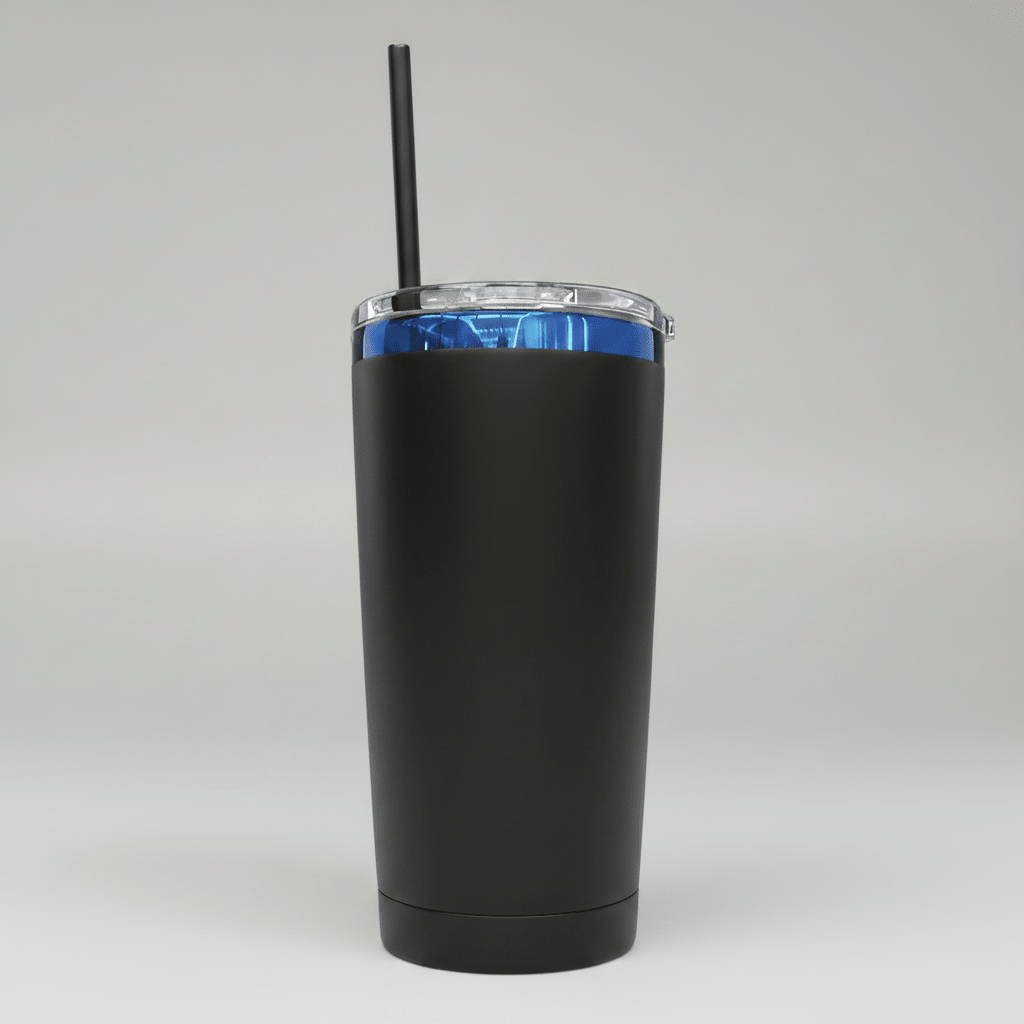 20oz Blue Plated Tumbler - Black - LoneStar Adhesive