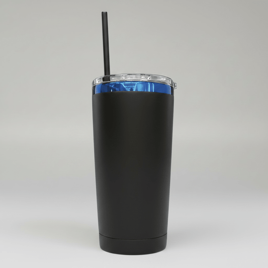 20oz Blue Plated Tumbler - Black - LoneStar Adhesive