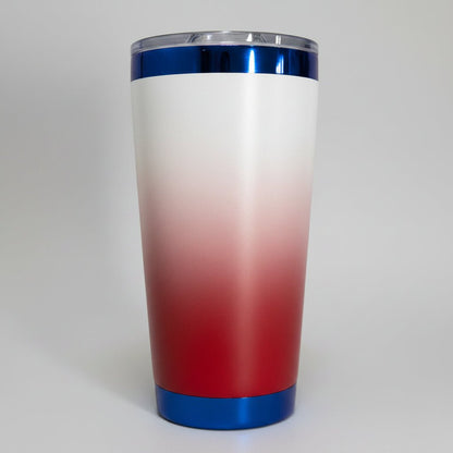 20oz Blue Plated Tumbler - Ombre Red - LoneStar Adhesive