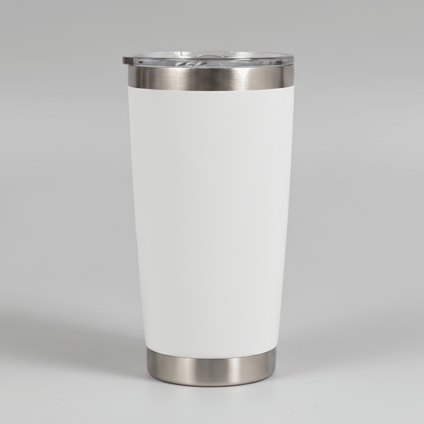 20oz Ceramic Lined Tumbler - White - LoneStar Adhesive
